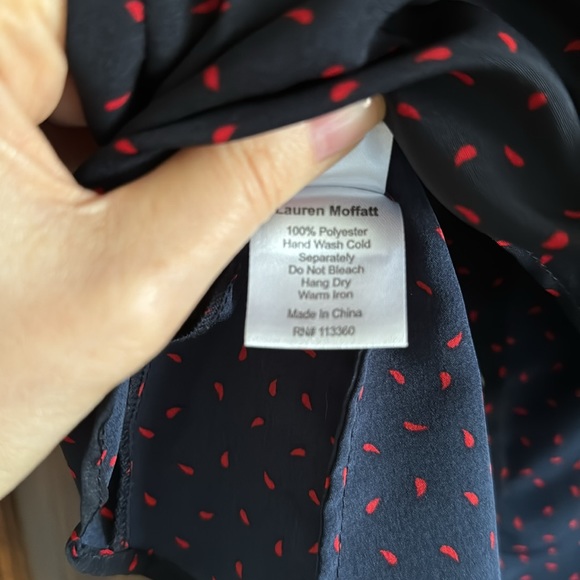 Lauren Moffatt asymmetric snap front blouse S - Picture 8 of 9
